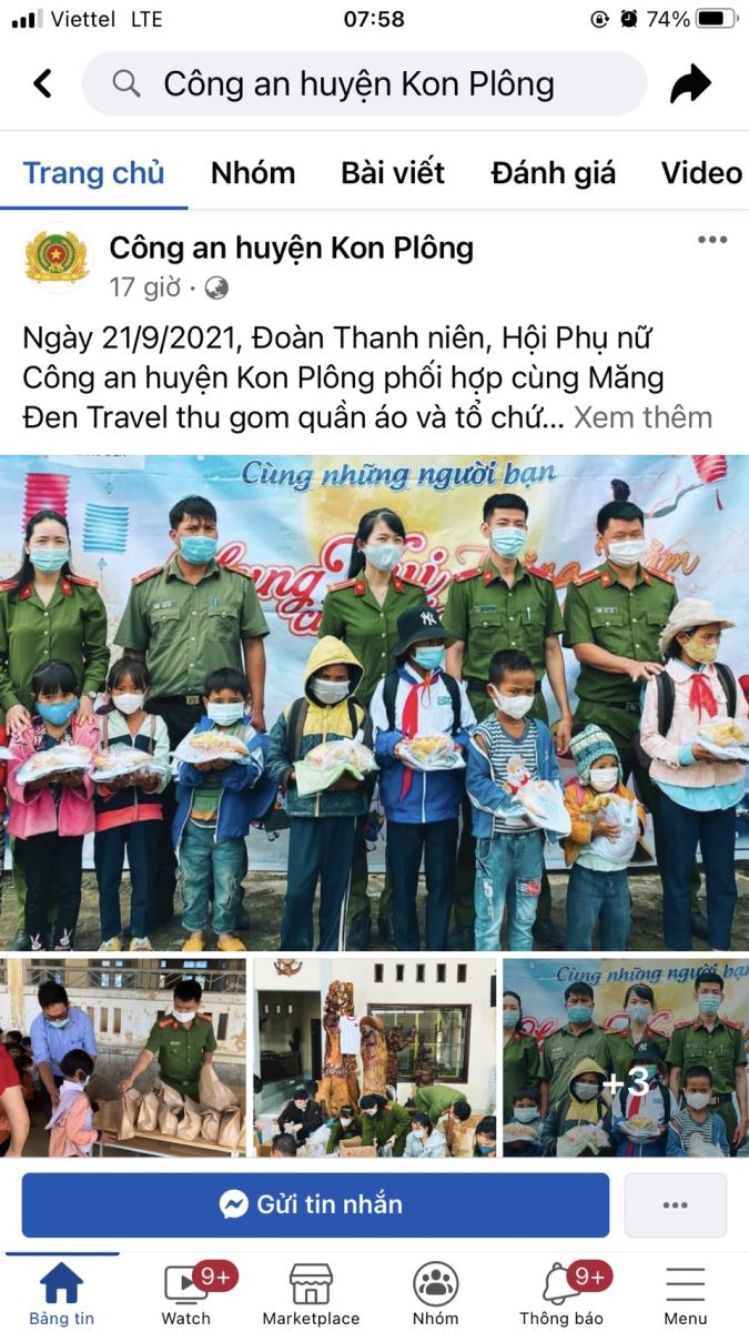 Trang Facebook của Công an huyện Kon Plông, chia sẻ những hoạt động ý nghĩa nhằm tuyên truyền, tạo hiệu ứng tích cực đến cán bộ, đảng viên và nhân dân trên địa bàn.
